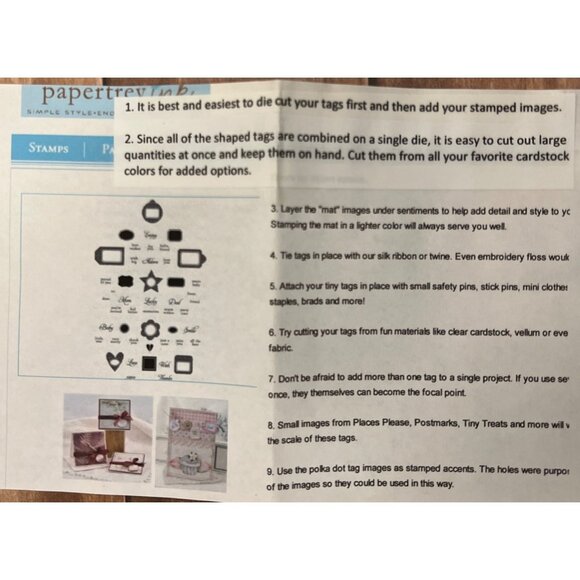 Clear Stamp Set With Dies For Card Making & Scrapbooking - Sentiments & Frames - Picture 9 of 9